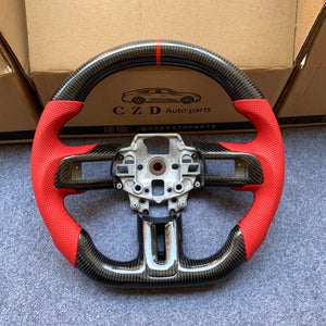 czd auto parts carbon fiber steering wheel for Ford Mustang 2015-2017