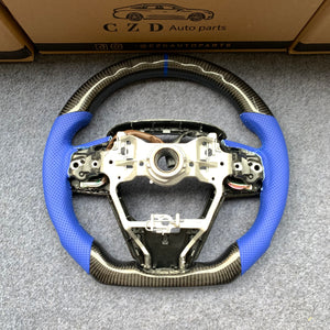 CZD Autoparts For Toyota 8th gen Camry se xse le xle 2018-2022 carbon fiber steering wheel gloss carbon fiber top&bottom