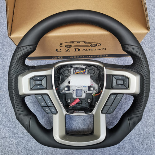 CZD Auto Parts carbon fiber steering wheel for Ford EXPEDITION 2018-2021 with full leather