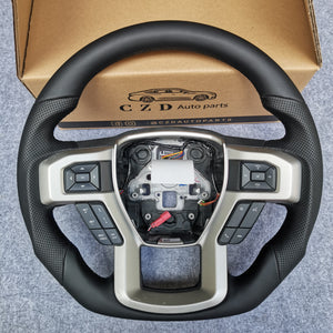 CZD Auto Parts carbon fiber steering wheel for Ford EXPEDITION 2018-2021 with full leather