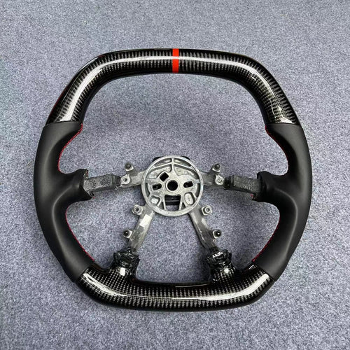 CZD auto parts carbon fiber steering wheel for Chevrolet Corvette C5 1997-2004 with flat top flat  bottom shape