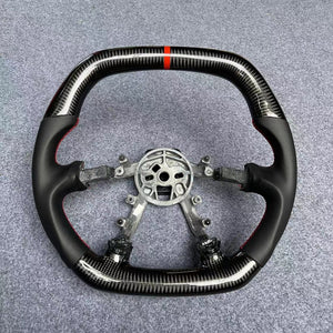 CZD auto parts carbon fiber steering wheel for Chevrolet Corvette C5 1997-2004 with flat top flat  bottom shape