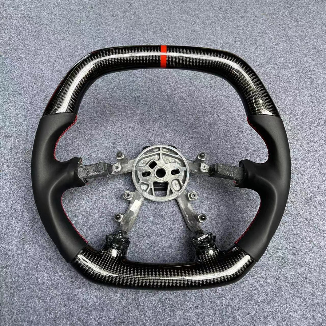 CZD auto parts carbon fiber steering wheel for Chevrolet Corvette C5 1997-2004 with flat top flat  bottom shape