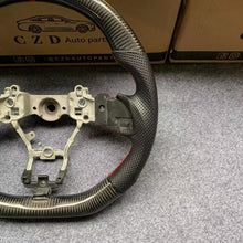 Load image into Gallery viewer, CZD auto parts for Subaru WRX STI  2015-2020 carbon fiber steering wheel with red stitching