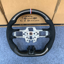 Load image into Gallery viewer, CZD auto parts for Ford SHELBY GT350 2015-2017 carbon fiber steering wheel with alcantara leather side