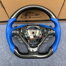 Load image into Gallery viewer, CZD autoparts for  Acura TL 2009-2014 carbon fiber steering wheel with blue perforated leather side