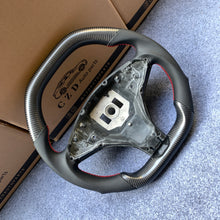 Load image into Gallery viewer, CZD auto parts for Tesla Model S 2012-2021 carbon fiber steering wheel with black perforated leather side