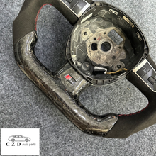 Load image into Gallery viewer, CZD auto parts for S3 S4 S5 S6 S8 carbon fiber steering wheel with forged carbon fiber