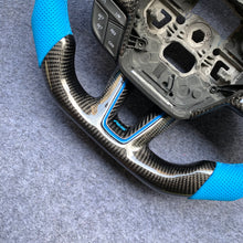 Load image into Gallery viewer, CZD auto parts For Ford Focus MK3 RS/ST /EcoSport/Escape/Kuga/C-MAX 2015-2020 Carbon Fiber Steering Wheel With blue stitching
