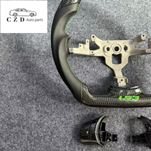 Load image into Gallery viewer, CZD auto parts for  Chevrolet Corvette C6 Z06 C6 2005-2013 carbon fiber steering wheel with light green stripe line