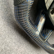 Load image into Gallery viewer, CZD auto parts For Ford Focus MK3 RS/ST /EcoSport/Escape/Kuga/C-MAX 2015-2020 Carbon Fiber Steering Wheel With black stripe line and blue stitching
