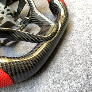 CZD auto parts For Honda Insight/10th gen Accord EXL/EX/LX 2018-2022 Carbon Fiber Steering Wheel With red perforated leather and red stripe line
