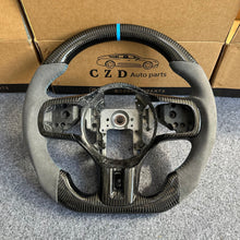 Load image into Gallery viewer, CZD auto parts for Mitsubishi Lancer Evolution Evo X 2008-2015 carbon fiber steering wheel with grey alcantara