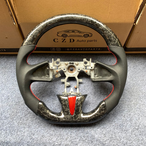 czd auto parts carbon fiber steering wheel for Infiniti Q50 with red stitch and forged carbon fiber
