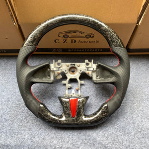 czd auto parts carbon fiber steering wheel for Infiniti Q50 with red stitch and forged carbon fiber
