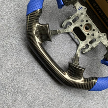 Load image into Gallery viewer, CZD auto parts for Acura TL 2004-2006 carbon fiber steering wheel with blue perforated leather side