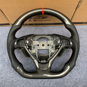 czd auto parts carbon fiber steering wheel for Acura TL/ILX with red stitch and black leather