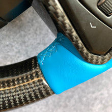 Load image into Gallery viewer, CZD autoparts for Chevrolet Corvette C8 2020+ carbon fiber steering wheel with blue smooth leather side