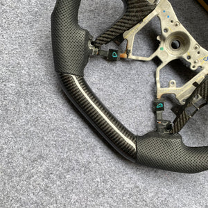 czd auto parts carbon fiber steering wheel for Toyota Highlander with perforated leather
