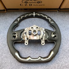 Load image into Gallery viewer, CZD auto parts JEEP WRANGLER JL GLADIATOR 2018+ carbon fiber steering wheel with perforated leather side