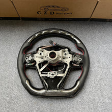 Load image into Gallery viewer, CZD autoparts for Toyota 8th gen Camry se xse le xle 2018-2022 carbon fiber steering wheel with red thumb grips