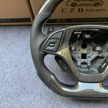 Load image into Gallery viewer, CZD auto parts for Chevrolet 6th gen Camaro 2016-2020 carbon fiber steering wheel with flat top