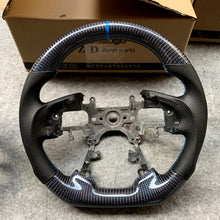 Load image into Gallery viewer, czd auto parts carbon fiber steering wheel for Honda Accord Crosstour 2013-2015 with blue wires carbon fiber