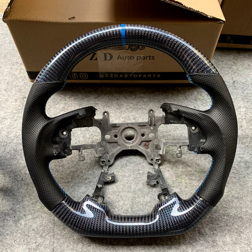 czd auto parts carbon fiber steering wheel for Honda 9th gen Accord SPORT 4 DOOR SEDAN 2013-2017 with blue wires carbon fiber