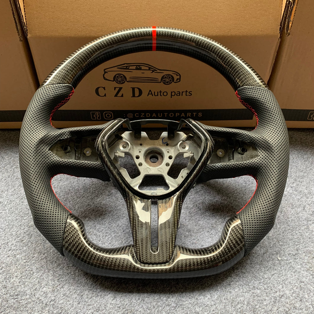 czd auto parts carbon fiber steering wheel for Infiniti Q50 2018-2019 with red stripe