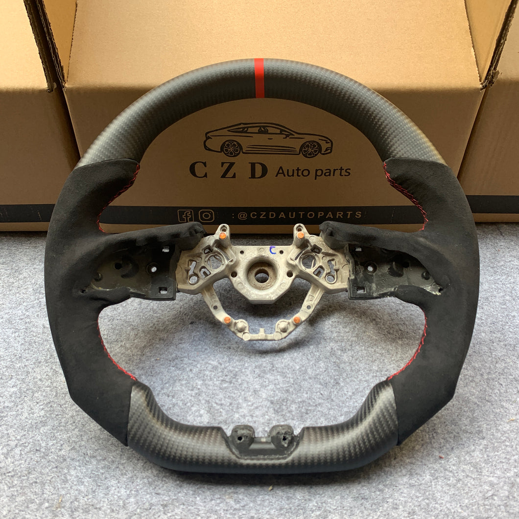 CZD autoparts for Nissan GTR R50 2017-2022 carbon fiber steering wheel with  alcantara leather side