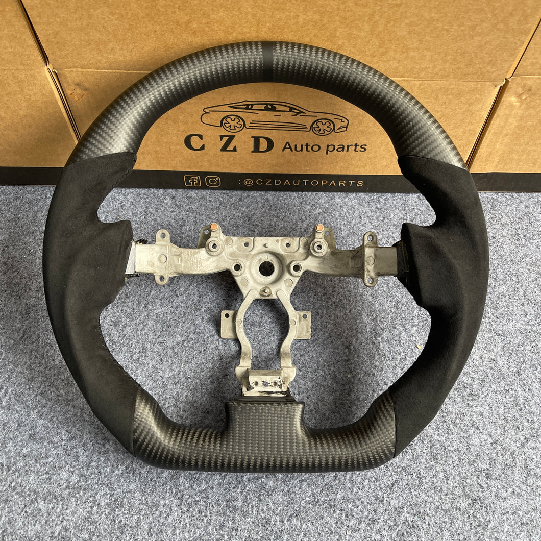 CZD autoparts for Nissan GTR R35 2009-2016 steering wheel with alcantara leather side