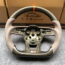 Load image into Gallery viewer, CZD auto parts for Audi A5 (F5) carbon fiber steering wheel  with alcantara leather side