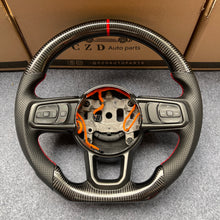 Load image into Gallery viewer, CZD auto parts JEEP WRANGLER JL GLADIATOR 2018+ carbon fiber steering wheel with gloss black carbon