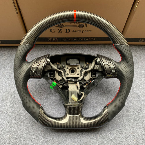 CZD auto parts For Honda Accord Euro 2003-2005 carbon fiber steering wheel with black carbon fiber