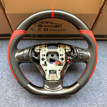Load image into Gallery viewer, CZD auto parts for  Chevrolet Corvette C6 Z06 C6 2005-2013 carbon fiber steering wheel with outside red leather and inside black leather