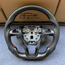 Load image into Gallery viewer, czd auto parts carbon fiber steering wheel for Ford S-Max 2015-2020 with red stitching