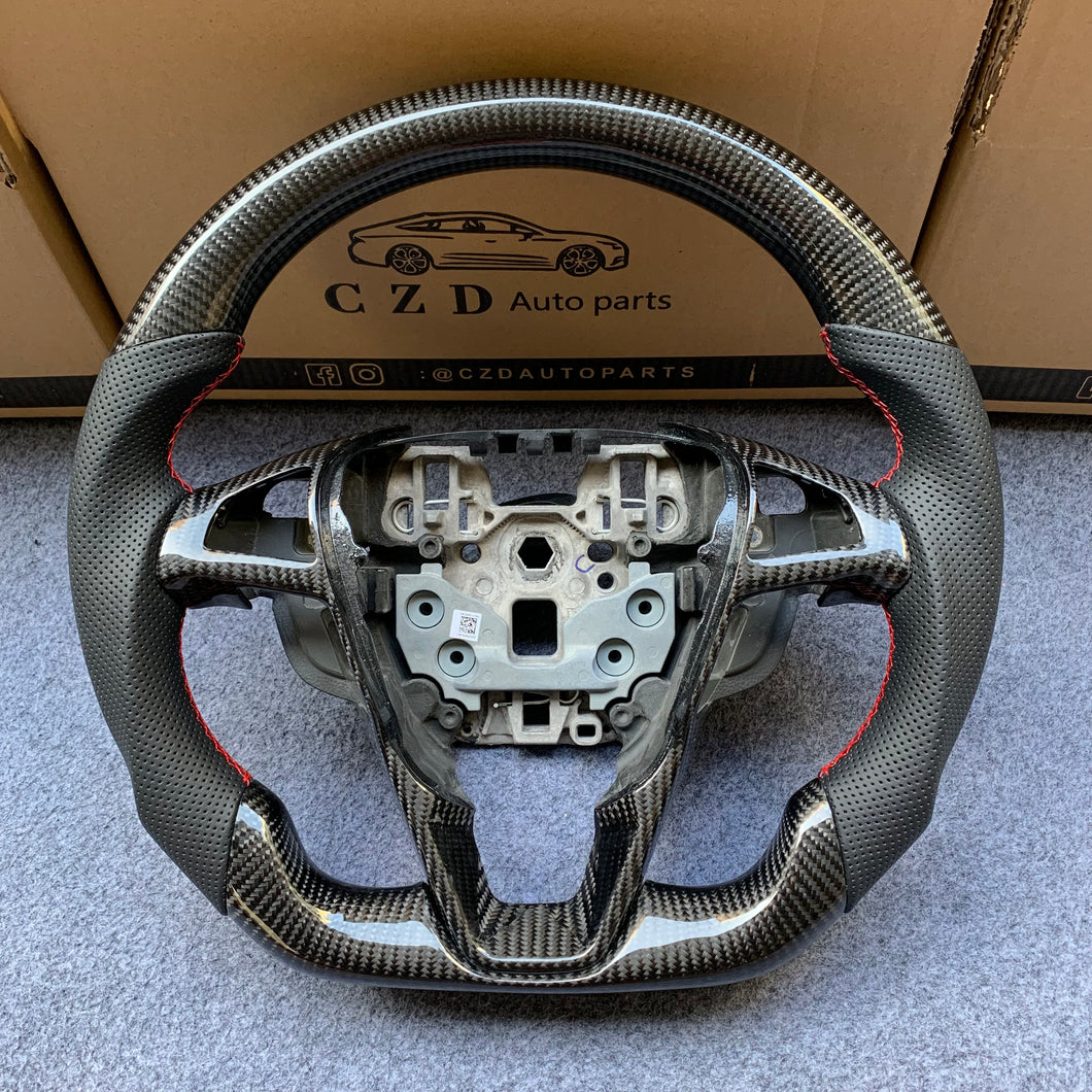 czd auto parts carbon fiber steering wheel for Ford Galaxy 2015-2020 with gloss black carbon fiber