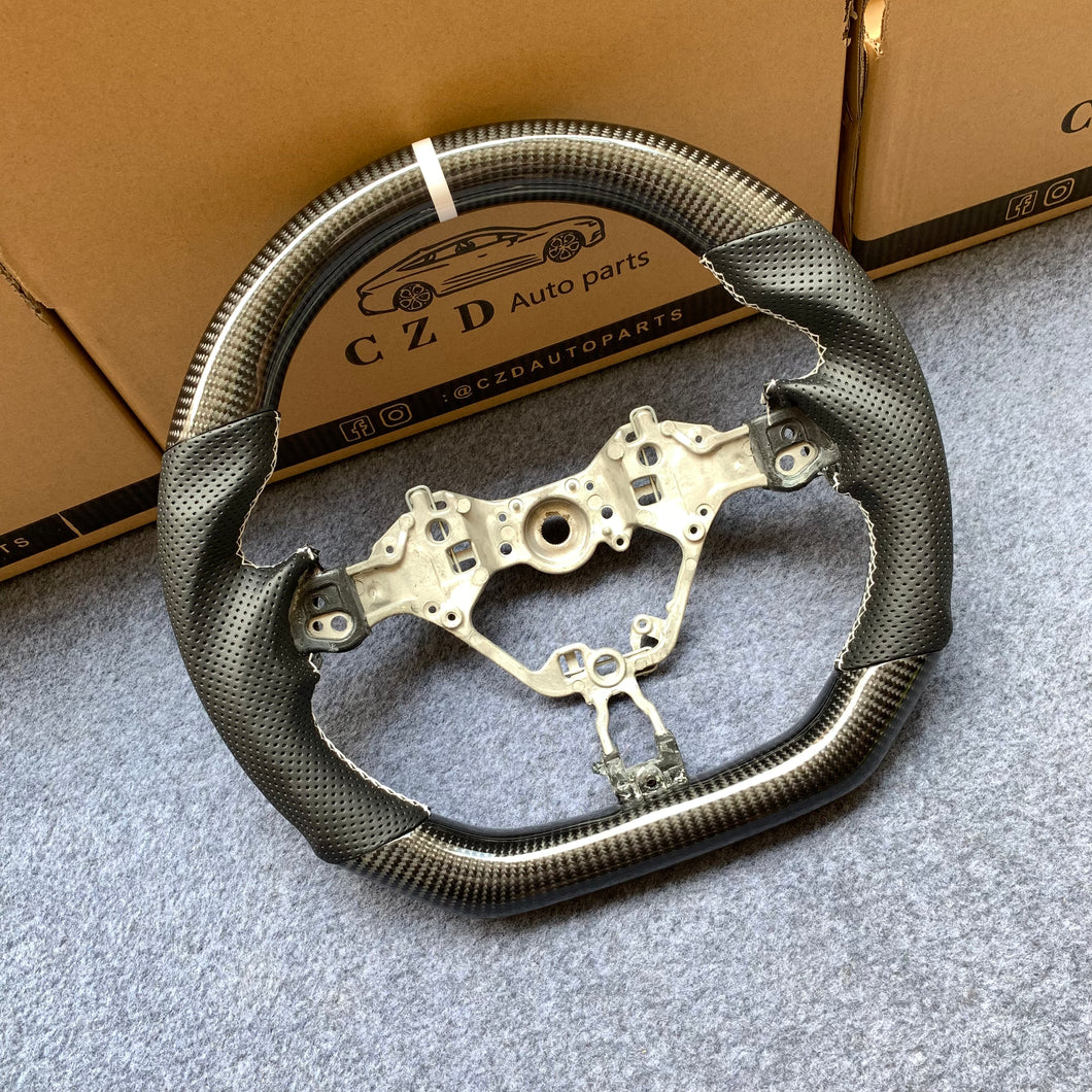 czd auto parts carbon fiber steering wheel for Toyota 86 2016-2019 with white stitching