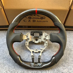 CZD auto parts carbon fiber steering wheel for Subaru BRZ 2016-2020 with black perforated leather