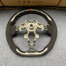 Load image into Gallery viewer, CZD auto parts for Z34 carbon fiber steering wheel  with alcantara leather side