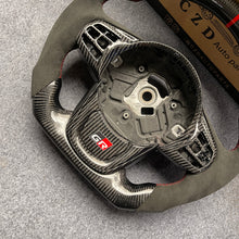 Load image into Gallery viewer, CZD auto parts for TOYOTA SUPRA A90 A91 MK5 2020-2021 carbon fiber steering wheel with alcantara leather side &amp; GR logo