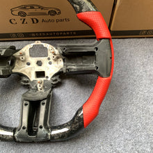 Load image into Gallery viewer, CZD autoparts for  Ford Mustang 2009-2014  carbon fiber steering wheel with red perforated leather side