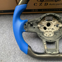 Load image into Gallery viewer, CZD auto parts for Volkswagen Golf 7 GTI Golf R MK7 VW Polo GTI Scirocco 2015 2016 carbon fiber steering wheel with blue perforated leather side