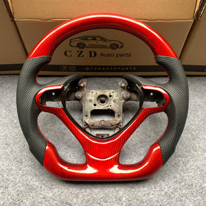 czd auto parts carbon fiber steering wheel for Acura TSX 2009-2014 with gloss red carbon fiber