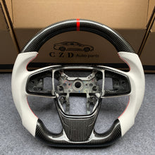 Load image into Gallery viewer, czd auto parts carbon fiber steering wheel for Honda MK10 2016-2021 with red stitching