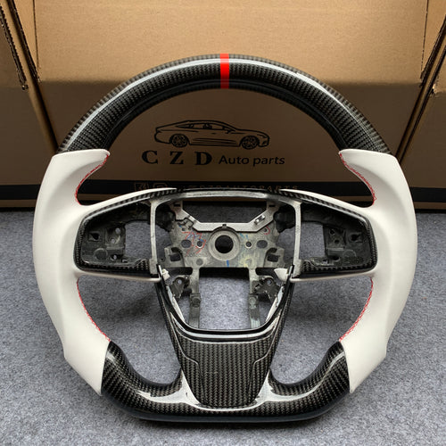 czd auto parts carbon fiber steering wheel for Honda MK10 2016-2021 with gloss carbon fiber