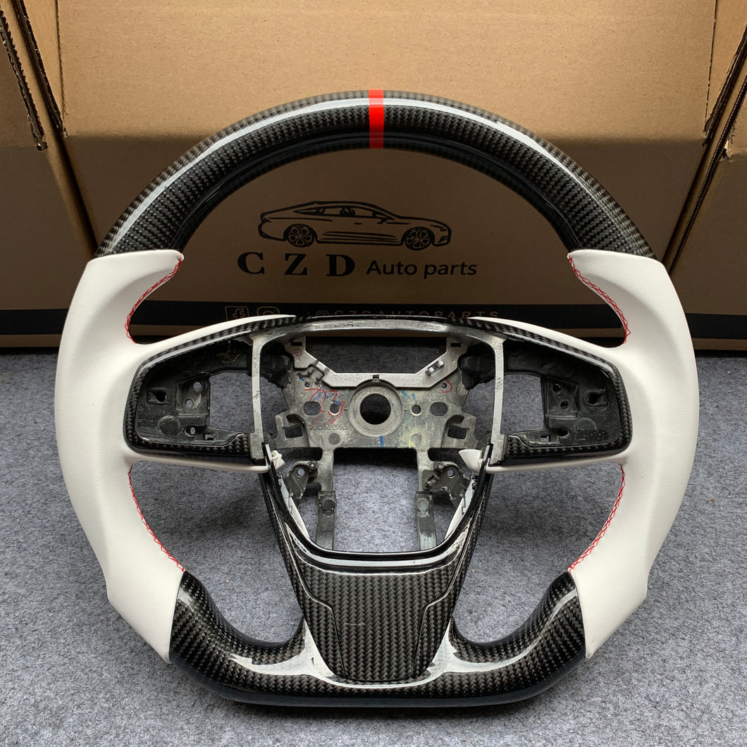czd auto parts carbon fiber steering wheel for Honda MK10 2016-2021 with gloss carbon fiber