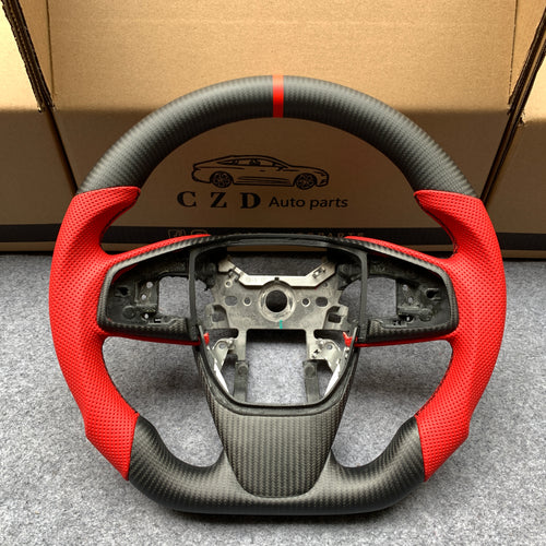 czd auto parts carbon fiber steering wheel for Honda MK10 2016-2021 with matte carbon fiber