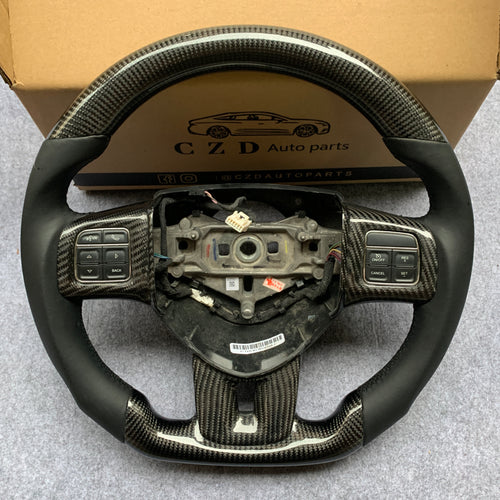 CZD auto parts carbon fiber steering wheel for Dodge Charger 2011-2014