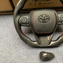 Load image into Gallery viewer, CZD auto parts for Toyota 8th gen Camry se xse le xle 2018-2022 carbon fiber steering wheel with black carbon fiber